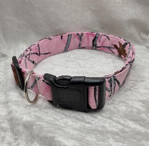 Pink Camo Dog collar